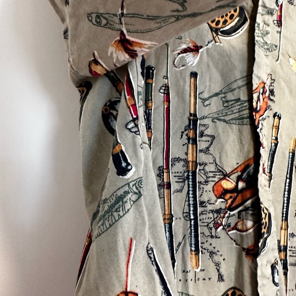 VTG 90s Natural Issue Men's Button Up Fishing Shirt XL All Over Print. - Picture 11 of 12